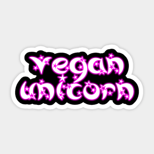 vegan unicorn, vegan kids, christmas 2023 gifts for vegan kids Sticker